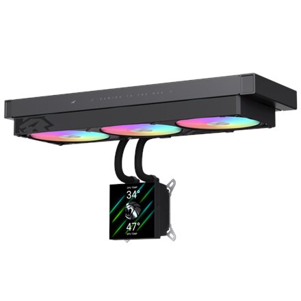 Gamemax CPU Liquid Cooler , GLACIER 360 LCD BK , Black