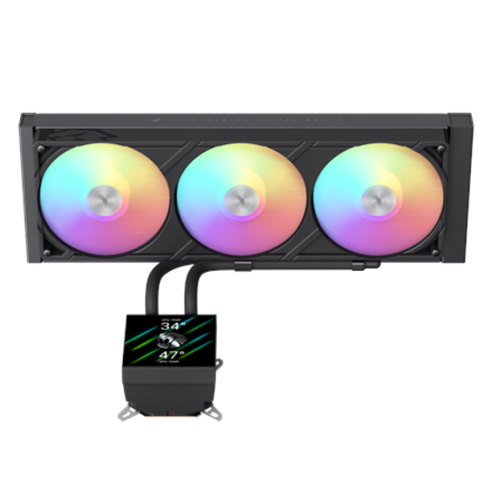 Gamemax CPU Liquid Cooler , GLACIER 360 LCD BK , Black