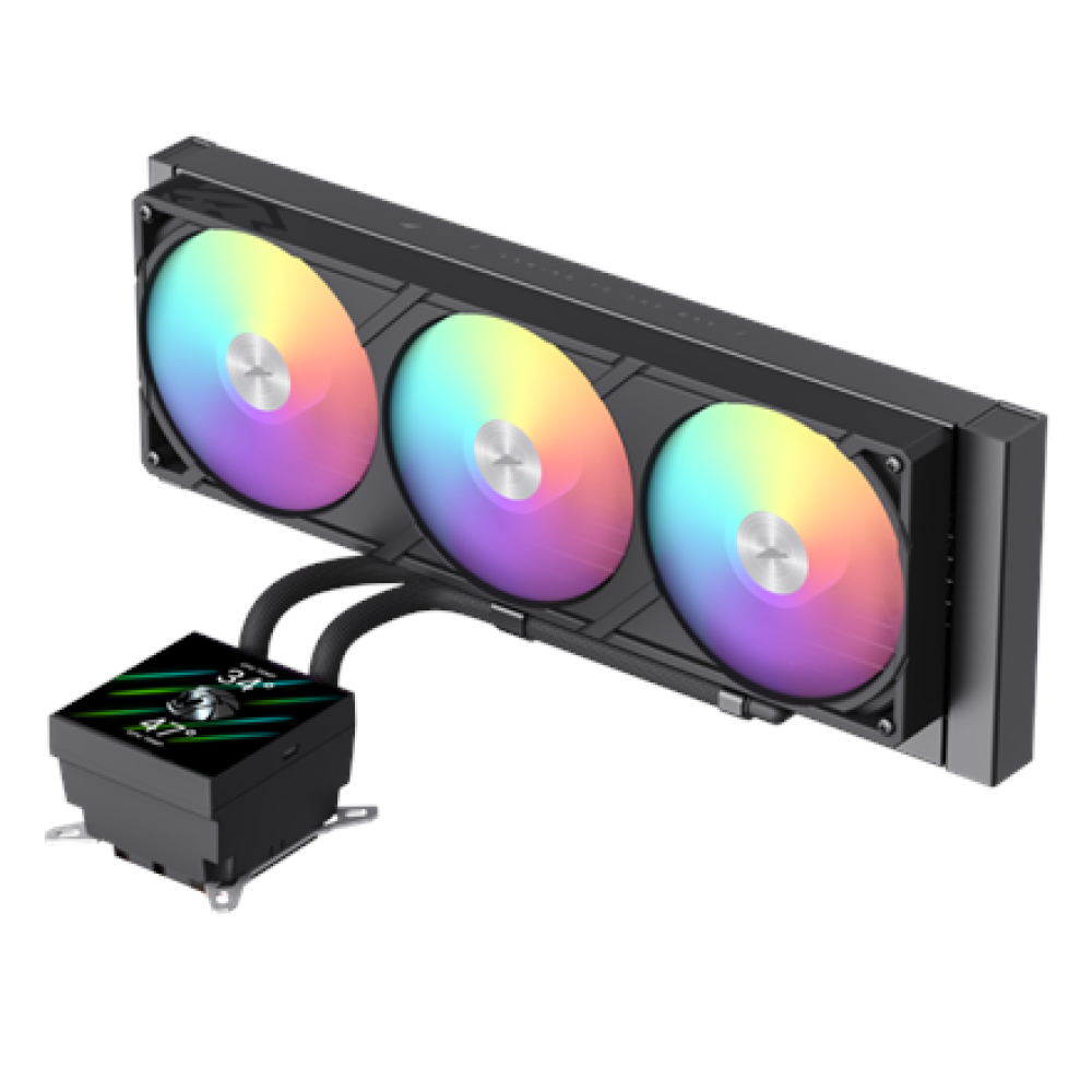 Gamemax CPU Liquid Cooler , GLACIER 360 LCD BK , Black