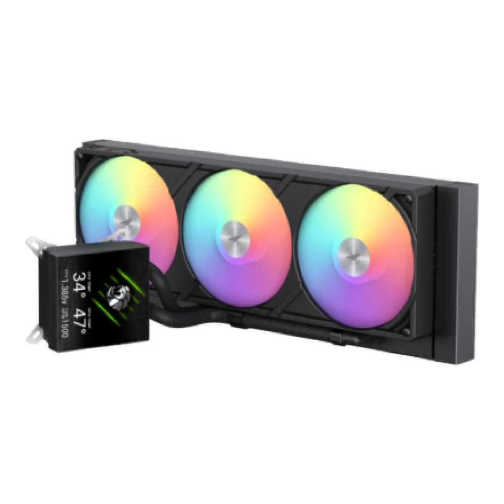 Gamemax CPU Liquid Cooler , GLACIER 360 LCD BK , Black