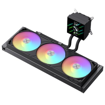 Gamemax CPU Liquid Cooler , GLACIER 360 LCD BK , Black
