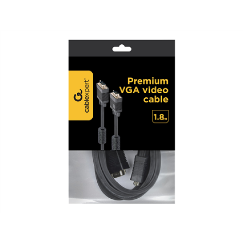 Cablexpert , Black , VGA (D-Sub) , VGA (D-Sub) , VGA to VGA , 1.8 m