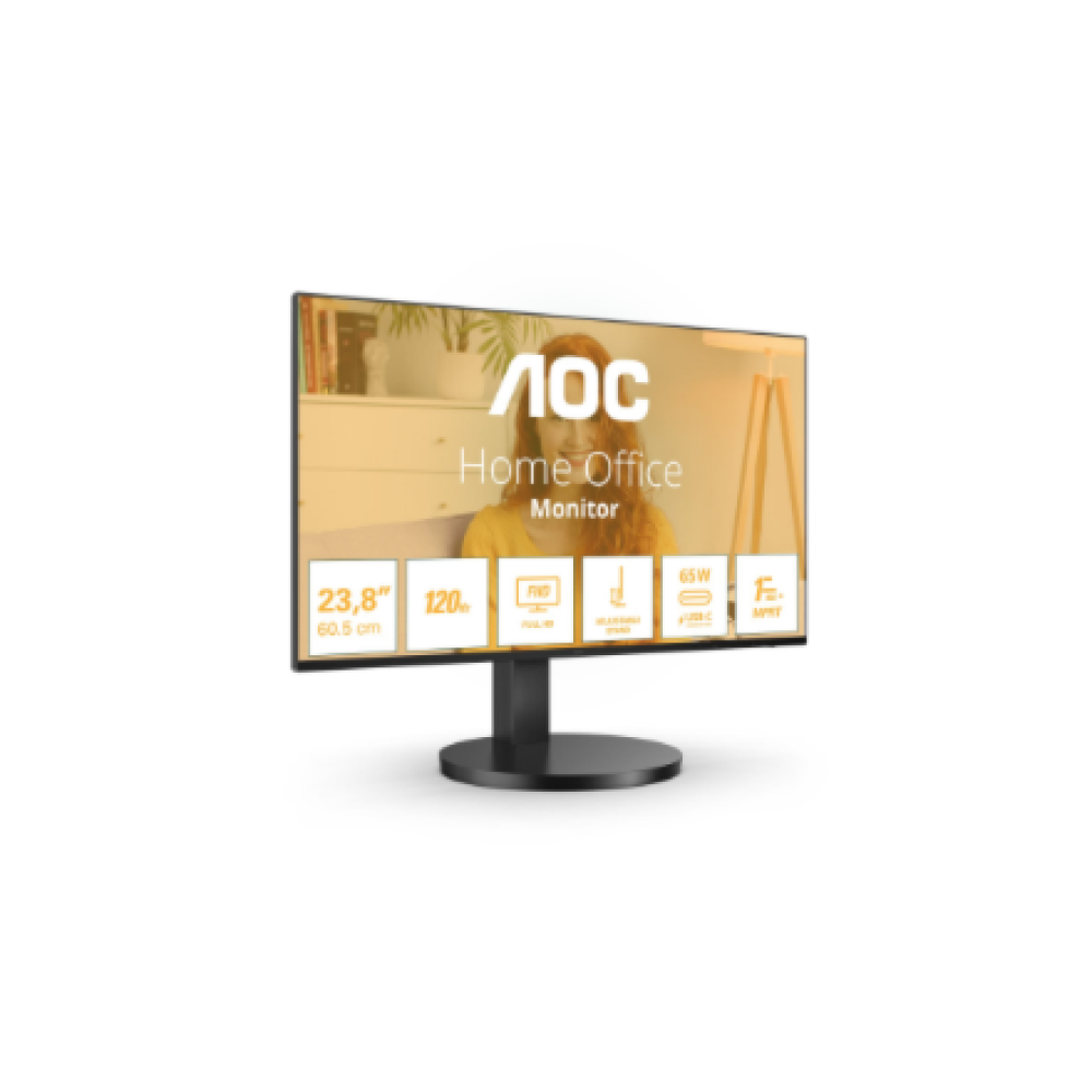 AOC 24B3CF2 , 23.8 , IPS , FHD , 16:9 , 120 Hz , 4 ms , 1920 x 1080 pixels , 300 cd/m² , HDMI ports quantity 1 , Black