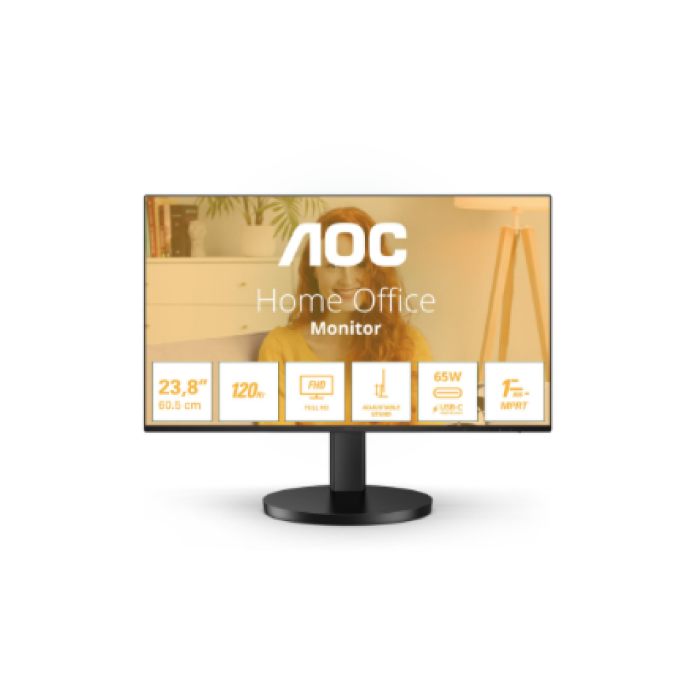 AOC 24B3CF2 , 23.8 , IPS , FHD , 16:9 , 120 Hz , 4 ms , 1920 x 1080 pixels , 300 cd/m² , HDMI ports quantity 1 , Black