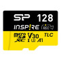 Silicon Power Memory card with adapter , Inspire , 128 GB , microSDXC , Flash memory class C10, UHS-I U3, V30, A2
