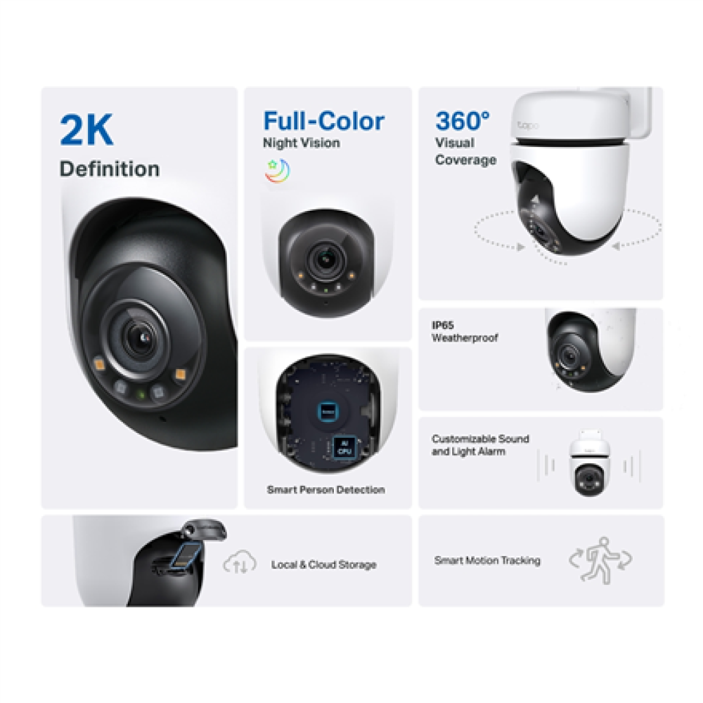 TP-LINK , Pan/Tilt Security Wi-Fi Camera , Tapo C510W , Dome , 3 MP , 3.9mm , IP65 , H.264 , MicroSD, up to 512 GB