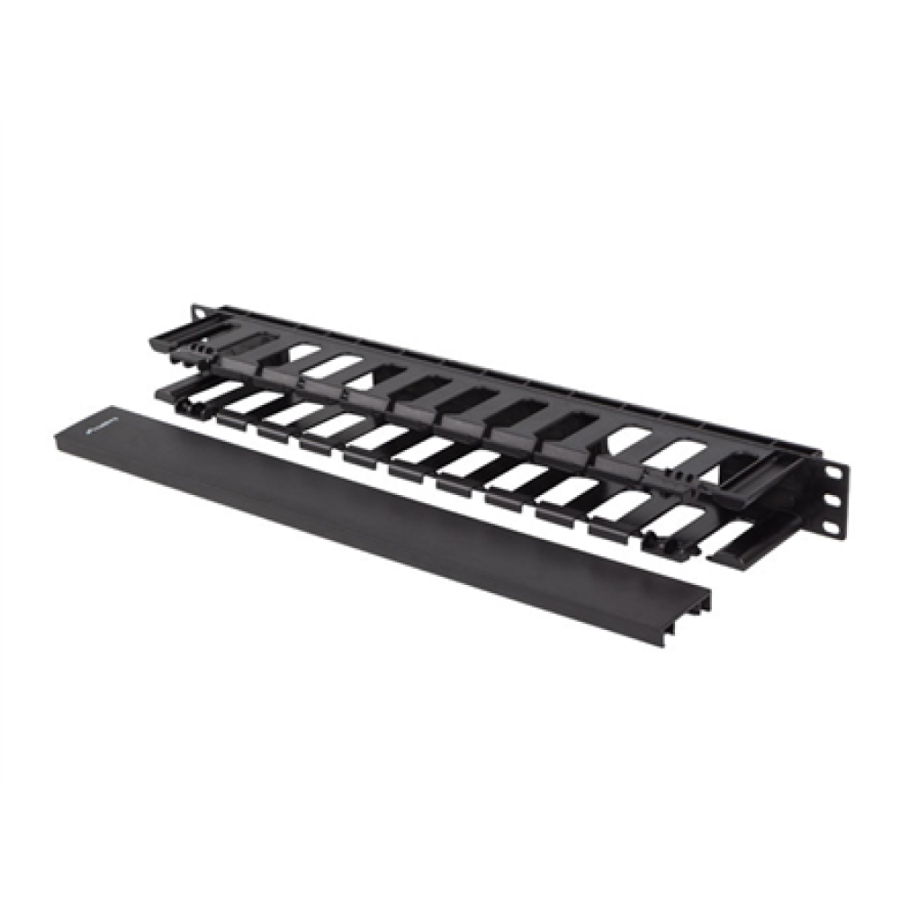 AK-1703-B Lanberg 19 Cable managmement 1U, Type A, Plastic , AK-1703-B , Black