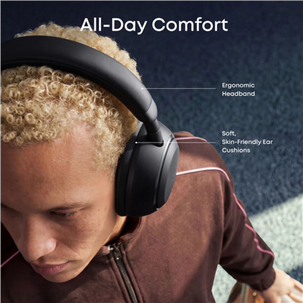 Anker Soundcore Space 2 , Headphones , Over-ear , Microphone , Jet Black , Noise canceling