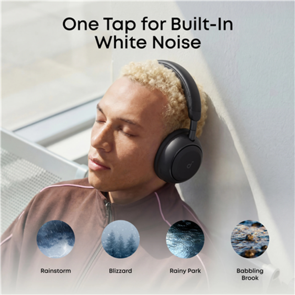 Anker Soundcore Space 2 , Headphones , Over-ear , Microphone , Jet Black , Noise canceling
