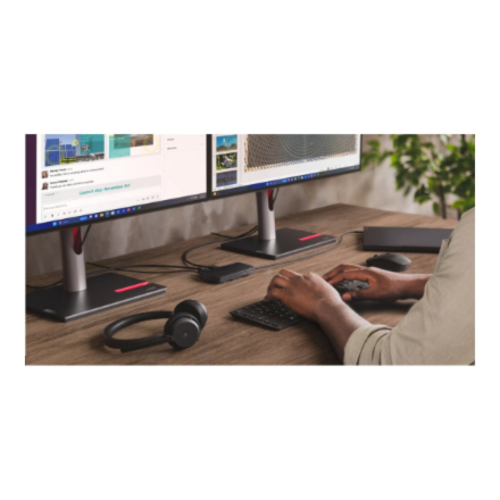 Lenovo , USB-C Dual Display Travel Dock w/o Adapter , 40B90000WW , Ethernet LAN (RJ-45) ports 1 , USB 3.0 (3.1 Gen 1) ports quantity 1 x USB-A 10 Gbps, 2 x USB-C 10 Gbps , HDMI ports quantity 1 , 65 W , Warranty 36 month(s)