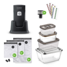 Caso Professional Hand Vacuum Sealer with Accessories , Vacu OneTouch Pro Set , Power 20 W , Black