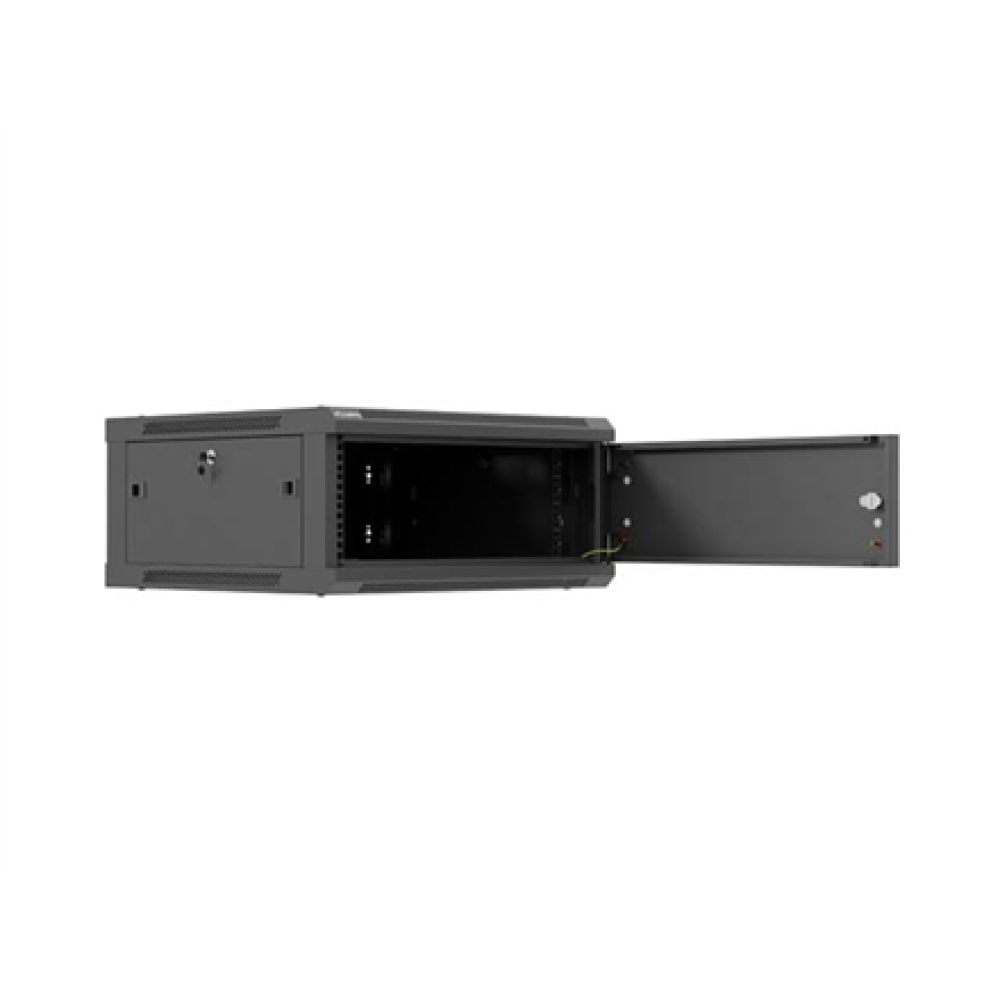 Lanberg Wall mounted installation cabinet 19 4U 600X600 , WF01-6604-00B , Black