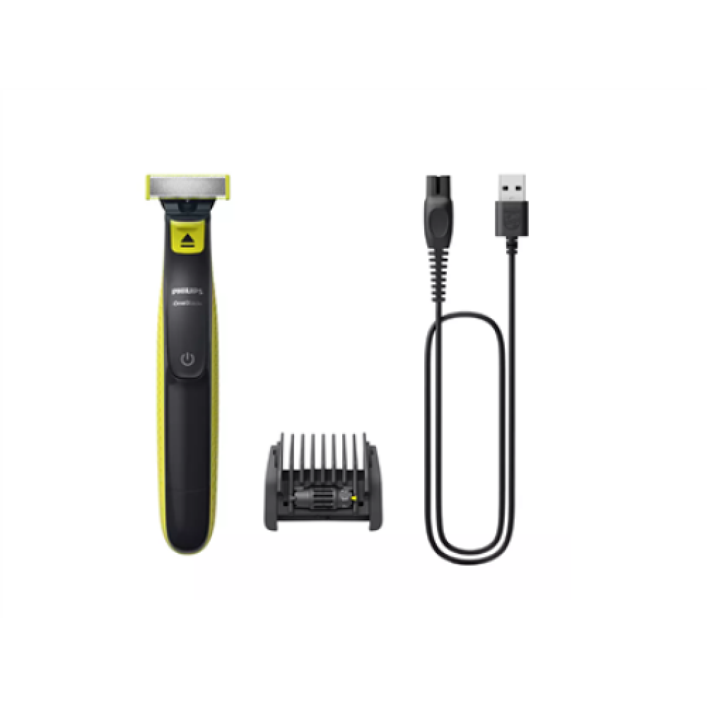 Philips , Shaver/Trimmer, Face , QP2724/20 OneBlade , Operating time (max) 45 min , Wet & Dry , NiMH , Gray/Green