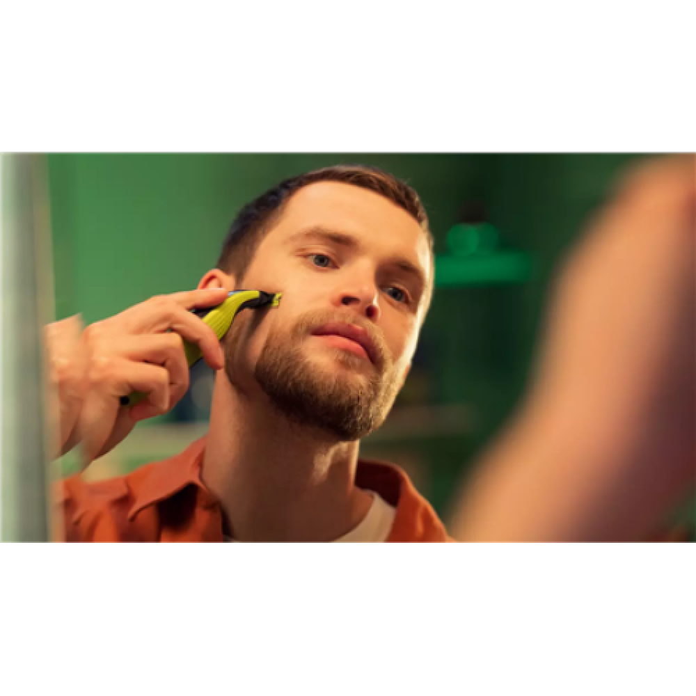 Philips , Shaver/Trimmer, Face , QP2724/20 OneBlade , Operating time (max) 45 min , Wet & Dry , NiMH , Gray/Green