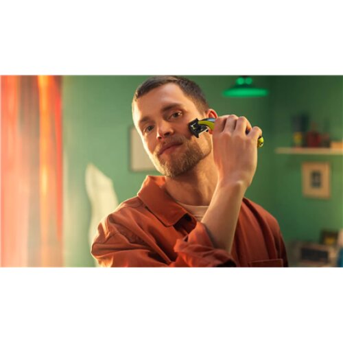 Philips , Shaver/Trimmer, Face , QP2724/20 OneBlade , Operating time (max) 45 min , Wet & Dry , NiMH , Gray/Green
