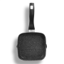 Stoneline , 21998 , Square Griddle Pan , Grill , Diameter 16 cm , Suitable for induction hob , Fixed handle , Black