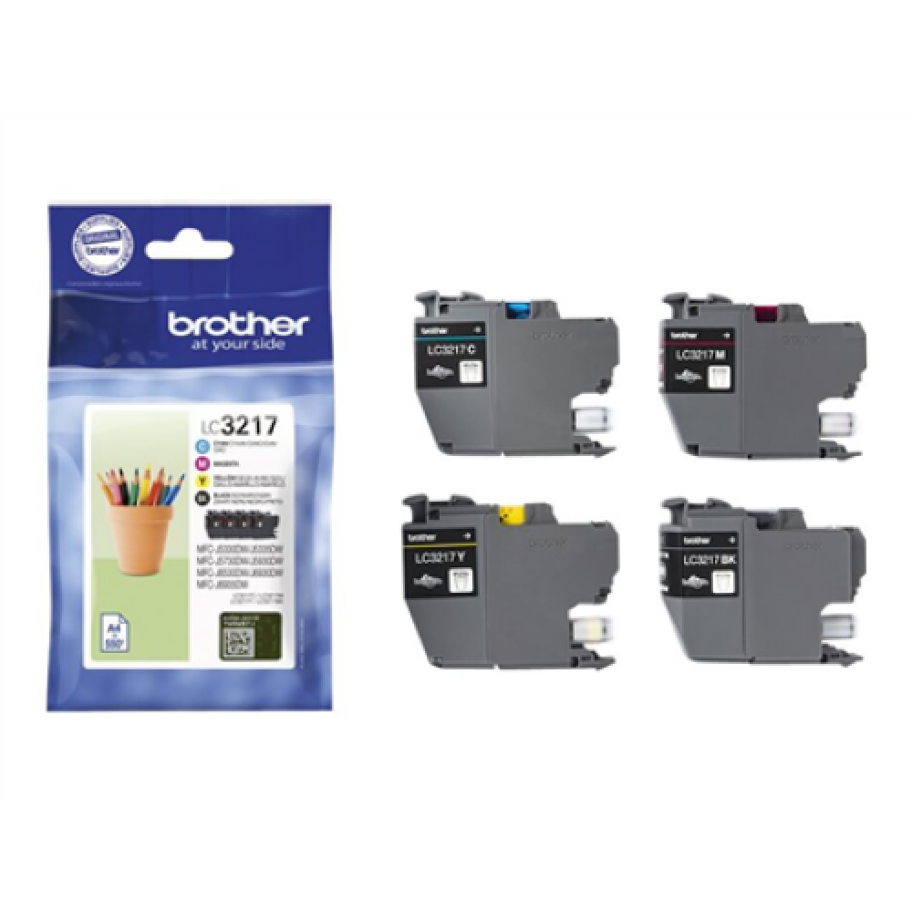 Brother LC3217VALDR , Ink Cartridge , Black/ cyan/ magenta/ yellow