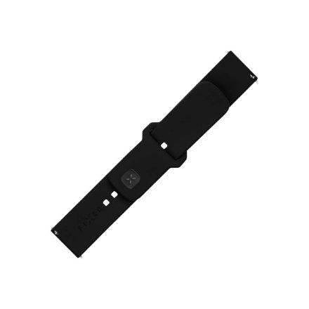 Fixed , Sporty Strap Set with Quick Release 22mm for smartwatch , 160-235 mm , Silicone , Black