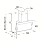 CATA Hood , THALASSA PRO 60 GWH , Wall mounted , Energy efficiency class A+++ , Width 60 cm , 842 m³/h , Electronic , LED , White Glass
