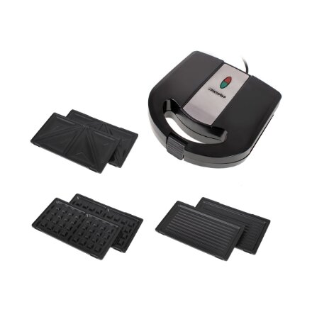 Mesko , Sandwich maker 3 in 1 , MS 3045 , 750 W , Number of plates 3 , Number of pastry 2 , Black/Silver