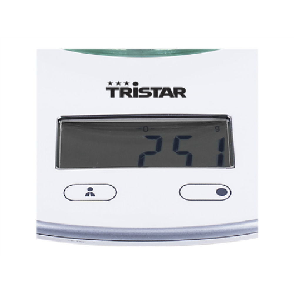 Tristar KW-2445 Kitchen scale, White , Tristar , Kitchen scales , KW-2445 , Maximum weight (capacity) 5 kg , Graduation 1 g , Display type LCD , White