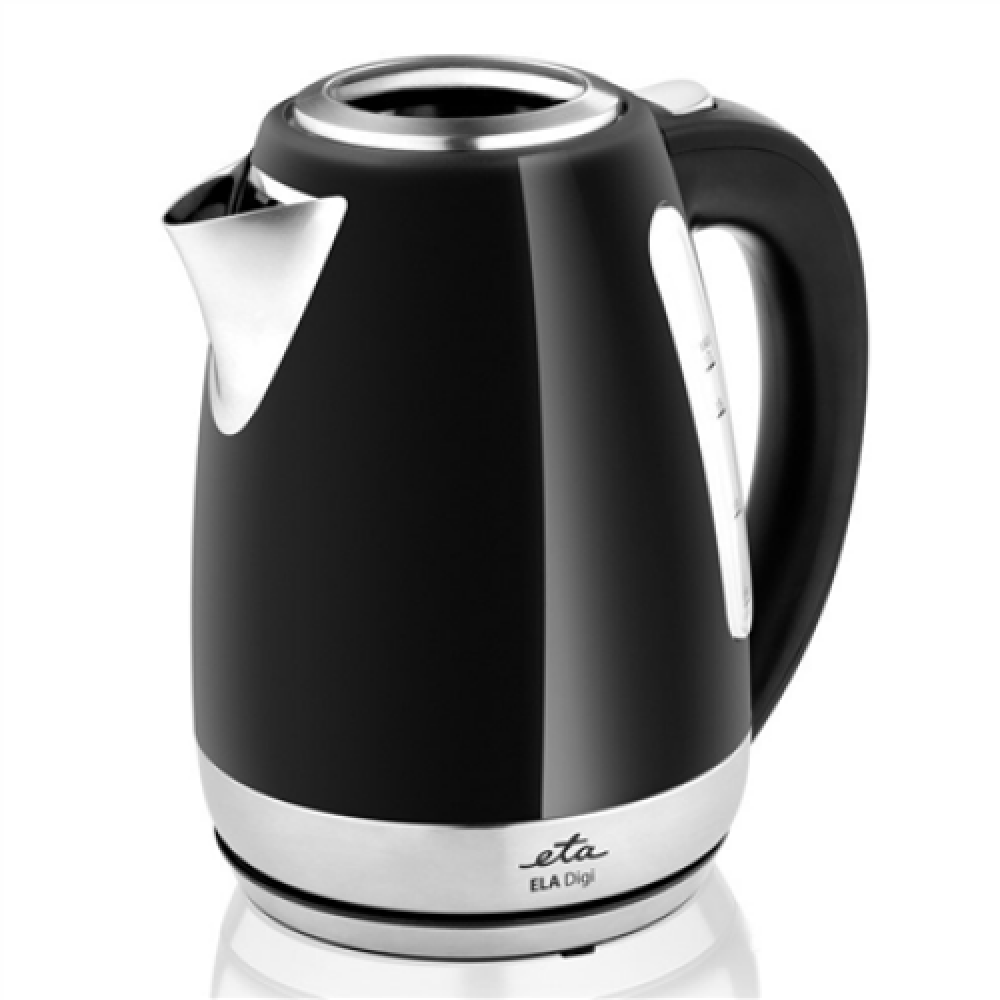ETA , Kettle , Ela Digi ETA959890020 , Electric , 2200 W , 1.7 L , Stainless steel , 360° rotational base , Black