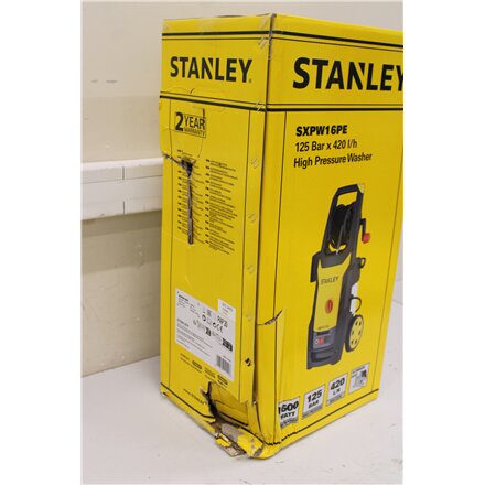 SALE OUT. Stanley Pressure Washer 1600 W , 125 bar , 420 l/h , DAMAGED PACKAGING