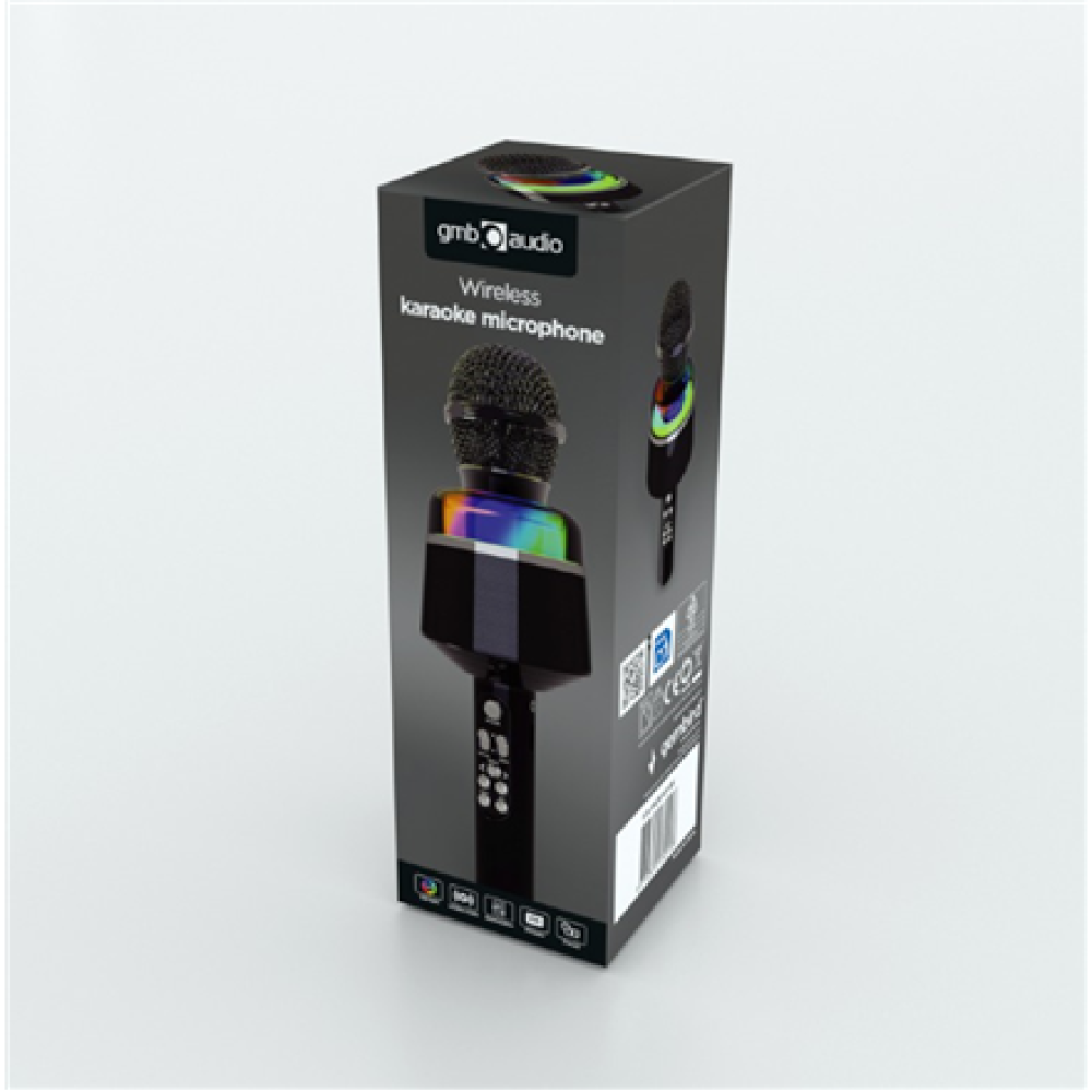 Gembird Wireless Karaoke Microphone , MICBT-01-BK , 3.5mm, Bluetooth , Black
