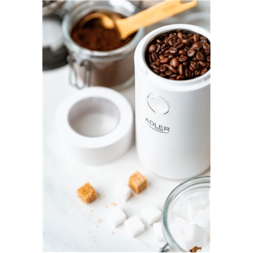 Adler , Coffee Mill , AD 4446ws , 150 W , Coffee beans capacity 75 g , White