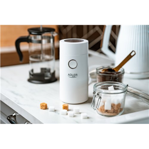 Adler , Coffee Mill , AD 4446ws , 150 W , Coffee beans capacity 75 g , White