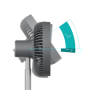 Duux Fan , Rize Flex , Stand Fan , Grey , Diameter 21 cm , Number of speeds 4 , Oscillation , 10 W