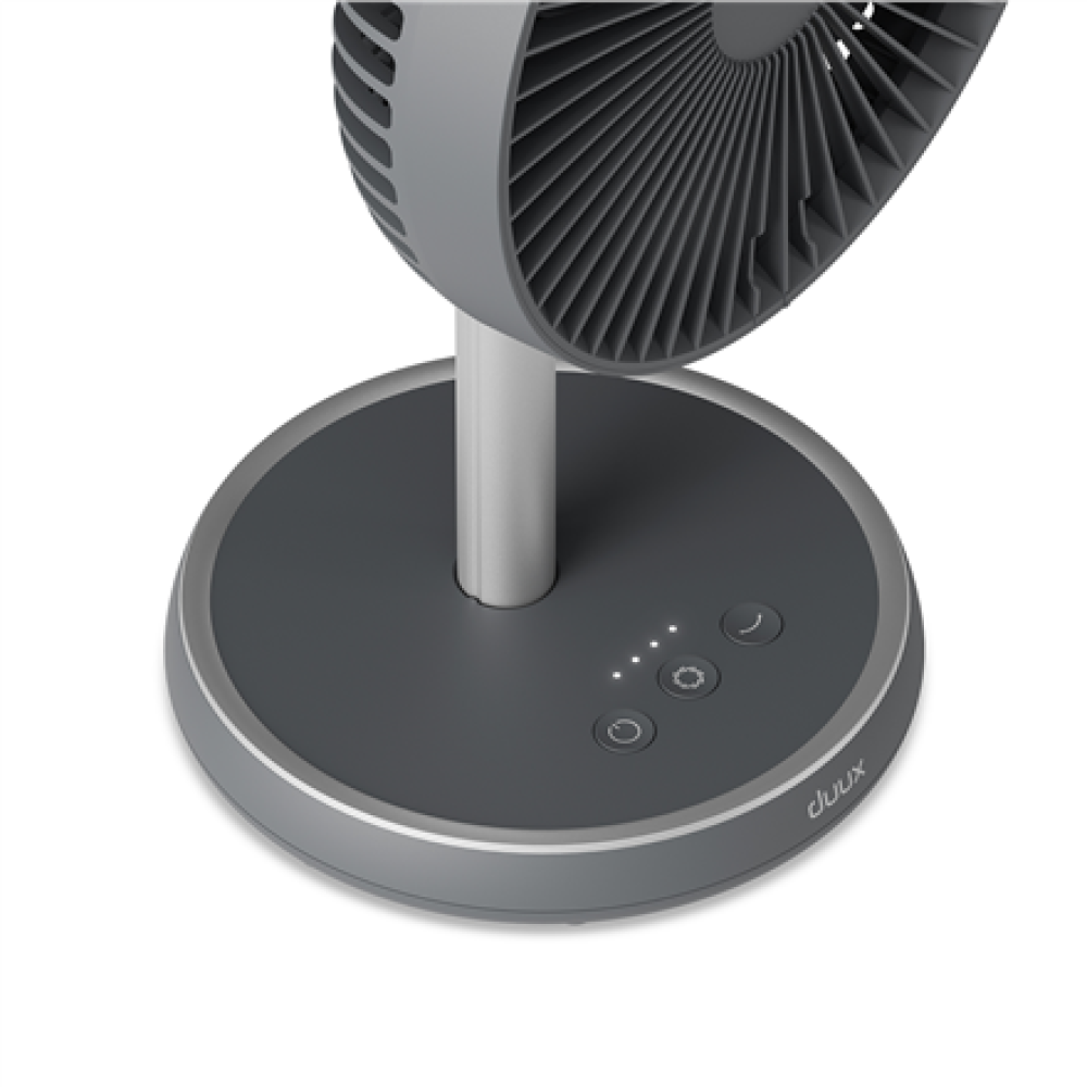 Duux Fan , Rize Flex , Stand Fan , Grey , Diameter 21 cm , Number of speeds 4 , Oscillation , 10 W
