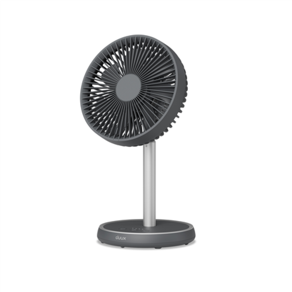 Duux Fan , Rize Flex , Stand Fan , Grey , Diameter 21 cm , Number of speeds 4 , Oscillation , 10 W