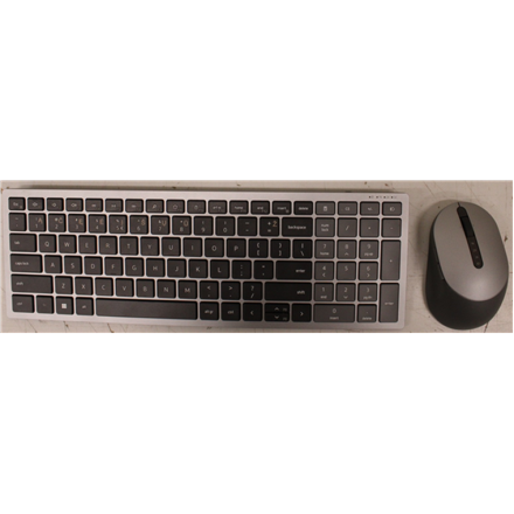 SALE OUT. Dell Keyboard and Mouse KM7120W Wireless US/LT , SALE OUT. Dell Pro Plus KM7120W , Keyboard and Mouse Set , Wireless , Mouse included , Bluetooth , Wireless connection , Lithuanian , Titan Gray , DEMO, UNPACKED BATTERIES