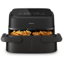 Philips Airfryer Dual Basket , NA150/00 1000 Series , Power 2450 W , Capacity 7 L , RapidAir Plus , Black