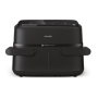 Philips Airfryer Dual Basket , NA150/00 1000 Series , Power 2450 W , Capacity 7 L , RapidAir Plus , Black
