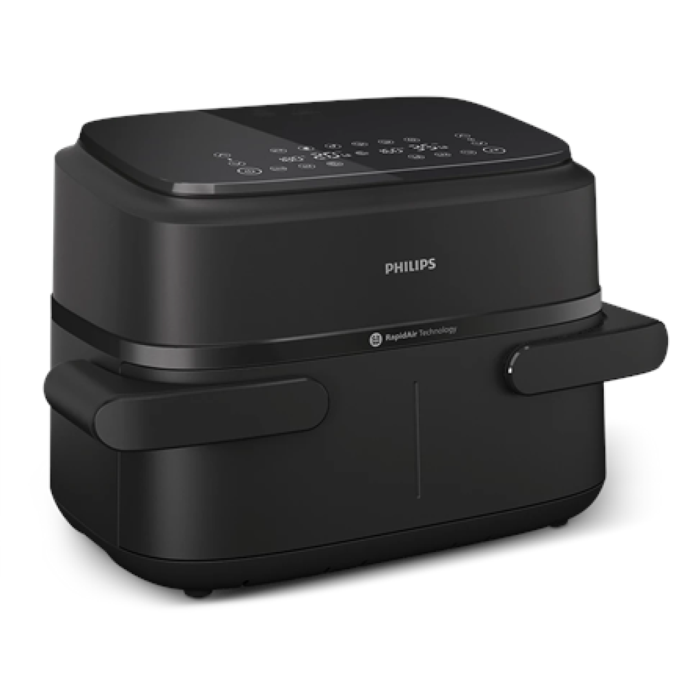 Philips Airfryer Dual Basket , NA150/00 1000 Series , Power 2450 W , Capacity 7 L , RapidAir Plus , Black