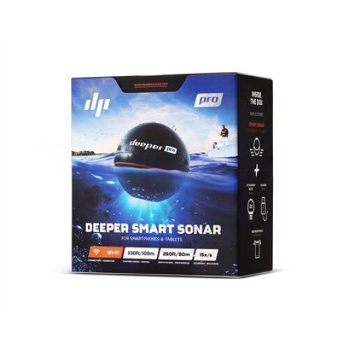 Deeper , Smart Fishfinder Sonar Pro, Wifi for iOS, Android , Li-Polymer, 3.7V , Sonar , 65 mm diameter mm , Deeper Smart Sonar PRO , 100 g , Black
