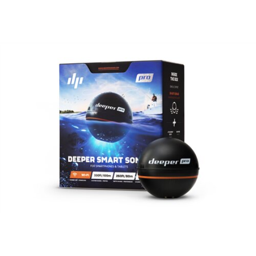 Deeper , Smart Fishfinder Sonar Pro, Wifi for iOS, Android , Li-Polymer, 3.7V , Sonar , 65 mm diameter mm , Deeper Smart Sonar PRO , 100 g , Black