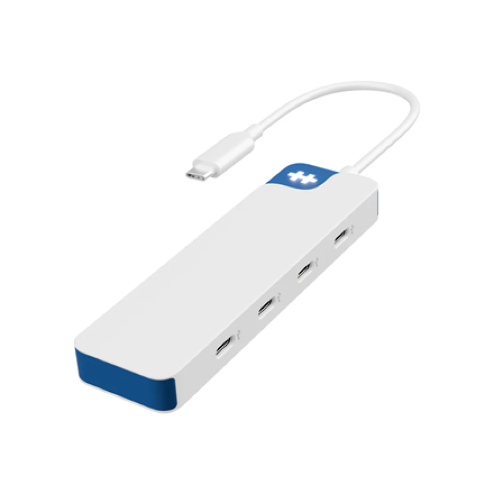 Hyper HyperDrive Flex 4 Port USB-C Hub, White/Blue , HD5201BUGL