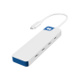 Hyper HyperDrive Flex 4 Port USB-C Hub, White/Blue , HD5201BUGL