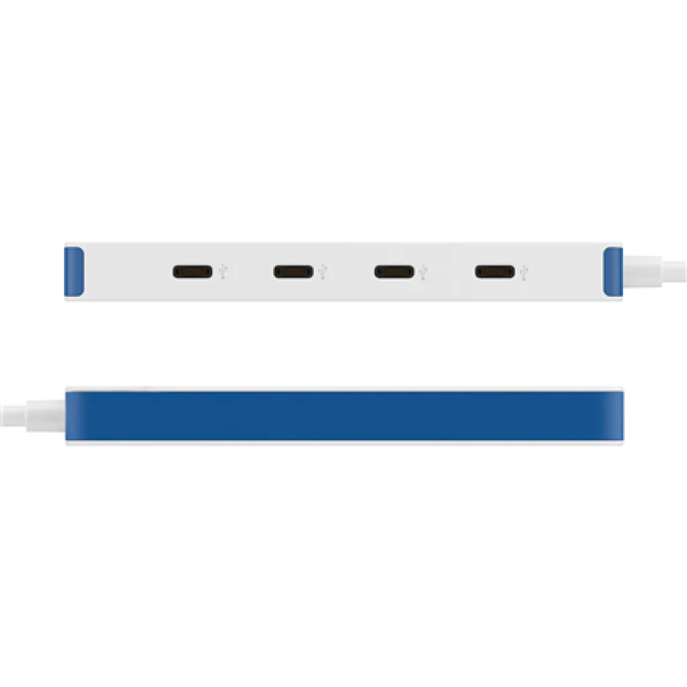 Hyper HyperDrive Flex 4 Port USB-C Hub, White/Blue , HD5201BUGL