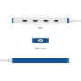Hyper HyperDrive Flex 4 Port USB-C Hub, White/Blue , HD5201BUGL