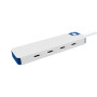 Hyper HyperDrive Flex 4 Port USB-C Hub, White/Blue , HD5201BUGL
