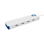 Hyper HyperDrive Flex 4 Port USB-C Hub, White/Blue , HD5201BUGL