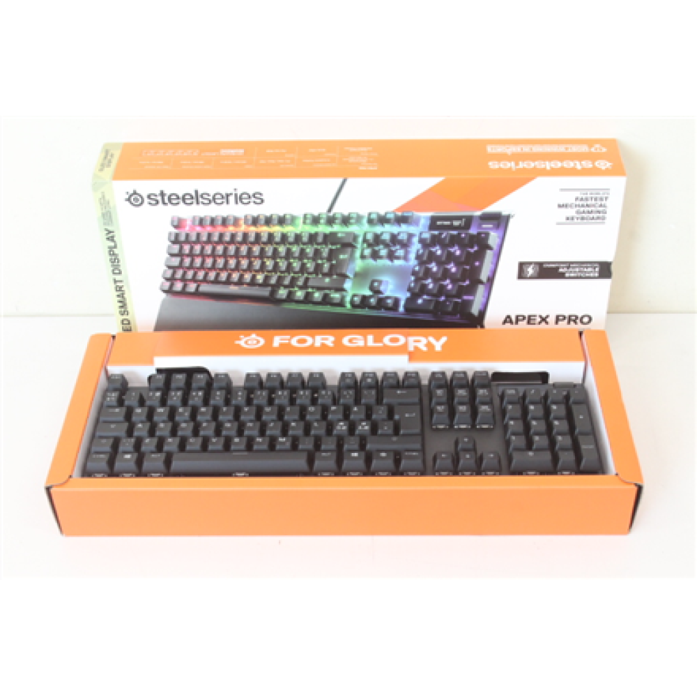 SALE OUT. SteelSeries Apex PRO Keyboard, NOR , SteelSeries , Black , Gaming keyboard , Wired , NOR , DEMO, SMALL SCRATCHES