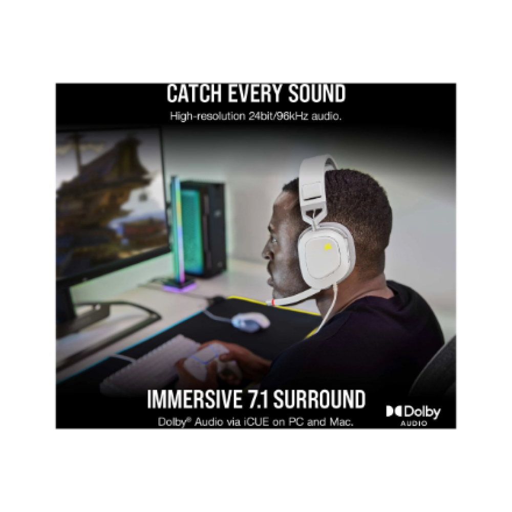 Corsair , RGB USB Gaming Headset , HS80 , Wired , Over-Ear