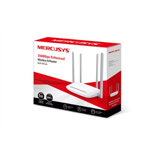 Mercusys , Enhanced Wireless N Router , MW325R , 802.11n , 300 Mbit/s , 10/100 Mbit/s , Mesh Support No , MU-MiMO No , No mobile broadband , Antenna type 4xFixed , No