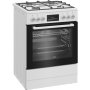 BEKO Cooker , FBM62330GWDTN , Hob type Gas , Oven type Electric , White , Width 60 cm , Depth 60 cm , Grilling , LED , Energy efficiency class A , 72 L