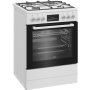 BEKO Cooker , FBM62330GWDTN , Hob type Gas , Oven type Electric , White , Width 60 cm , Grilling , LED , Depth 60 cm , 72 L